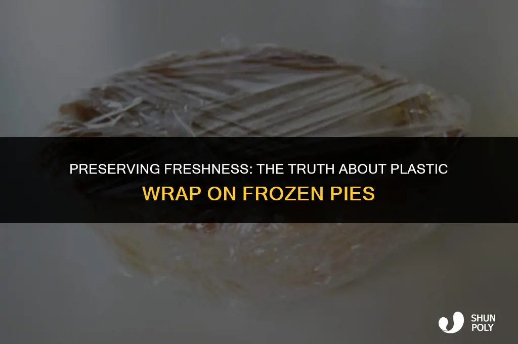 is plastic wrap on frozen pies enough