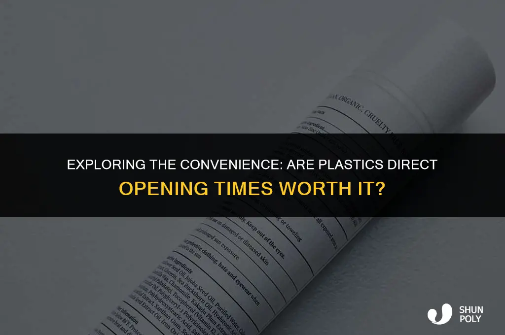 is plastics direct opening times
