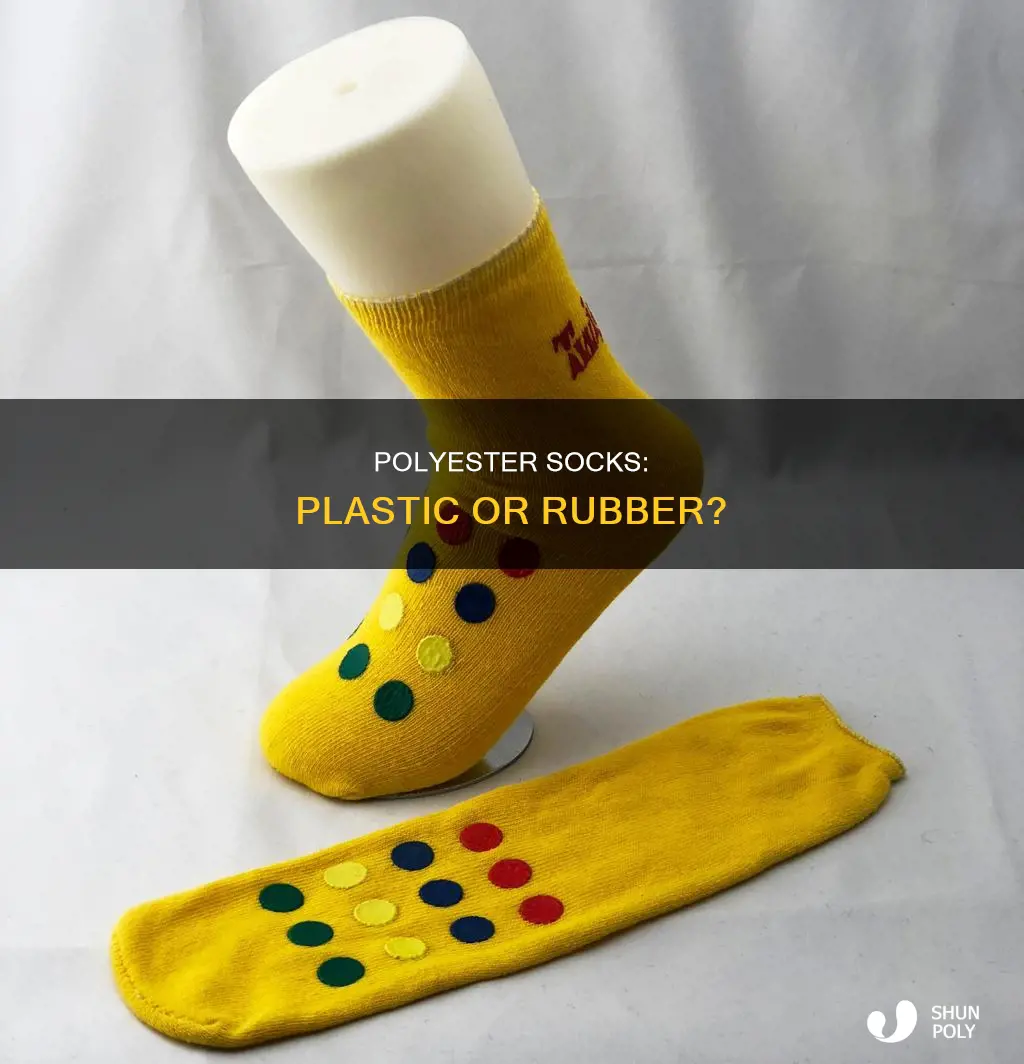 is polyester plastic or rubber in socks