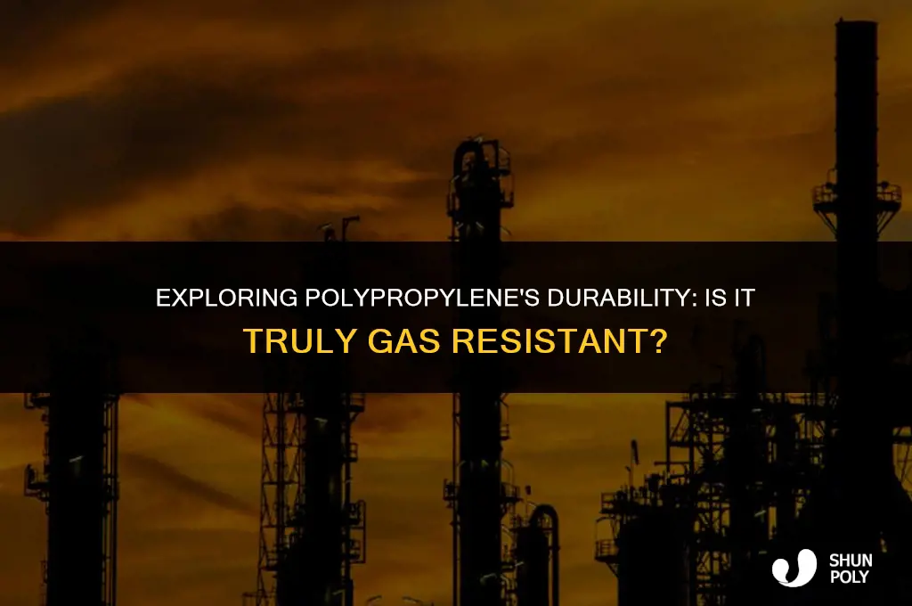 is polypropylene plastic gas resistant