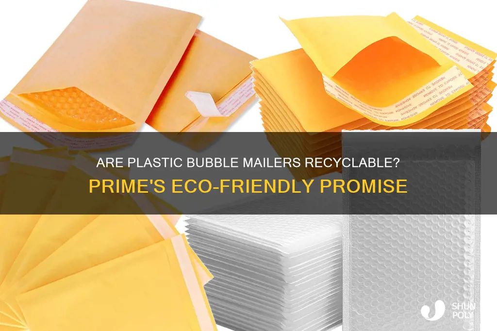 is prime plastic bubble mailers recyclable