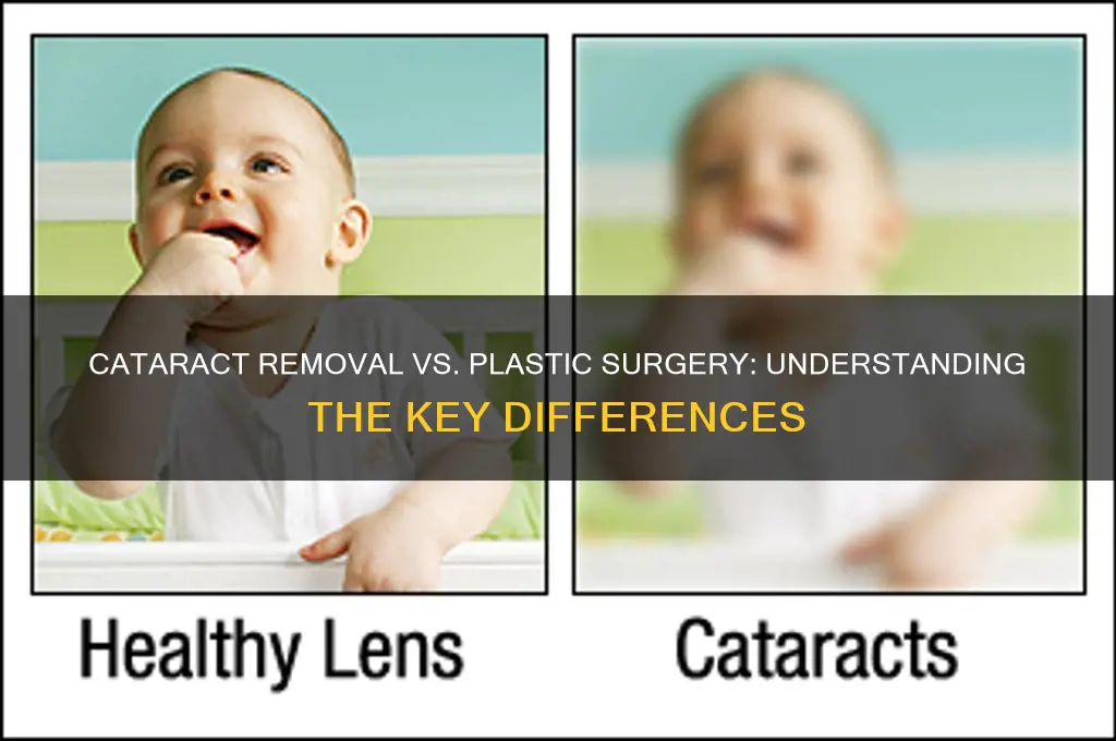 is removal of cataracts plastic surgery