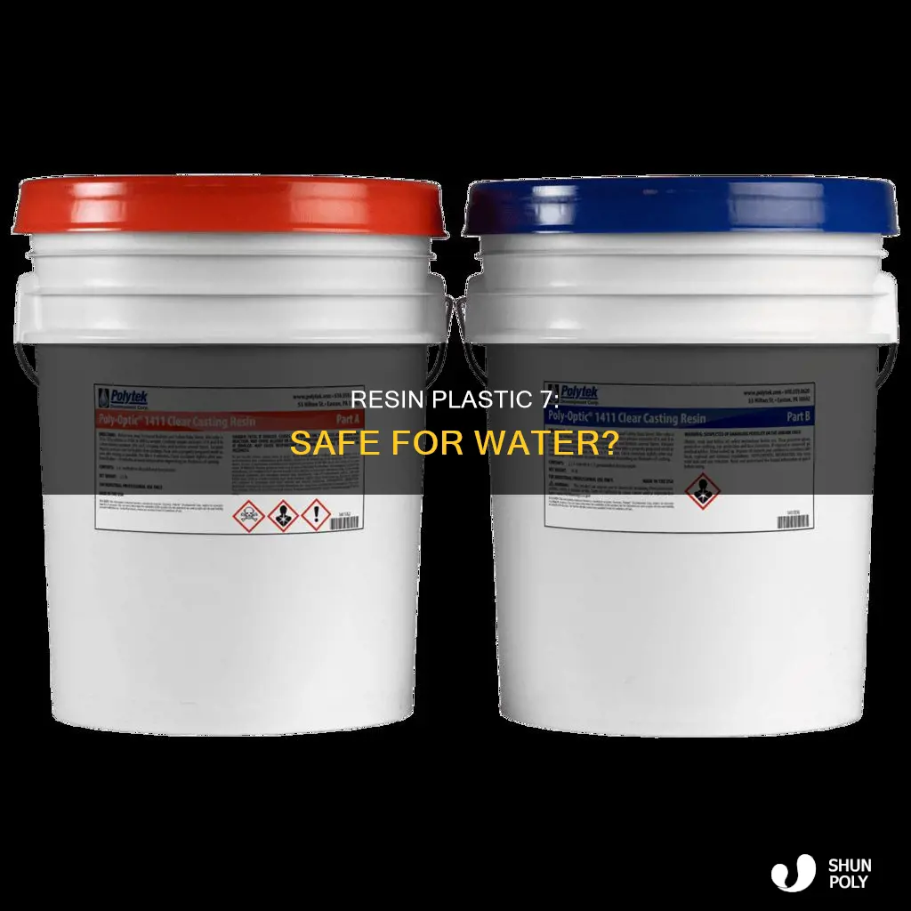 is resin plastic 7 okay for water