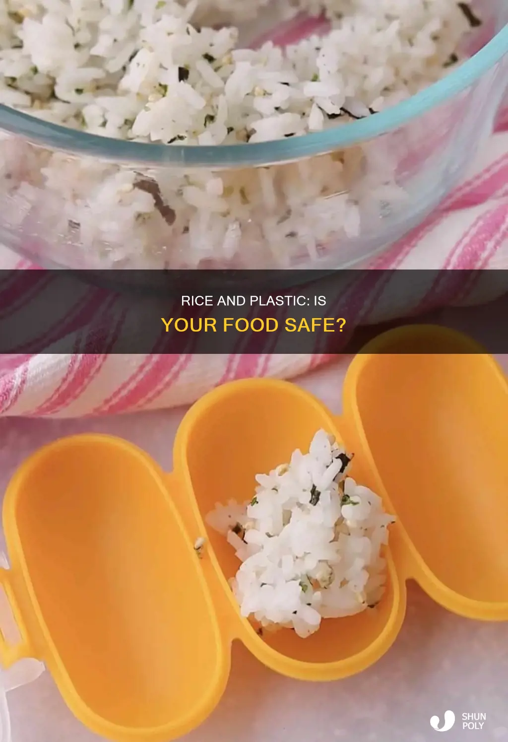 is rice mixed with bits of plastic