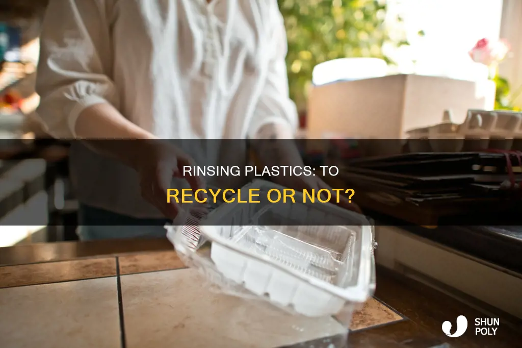 is rinsing out the recyleing plastics needed