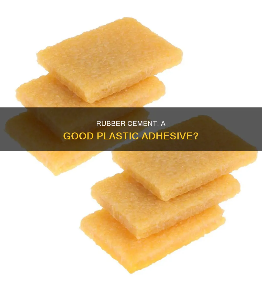 is rubber cement good for plastic