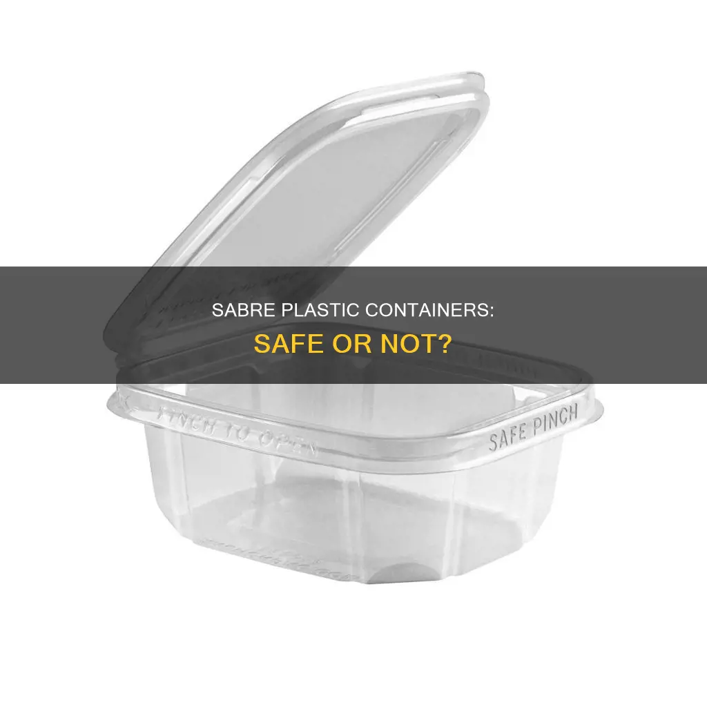 is sabre plastic container safe