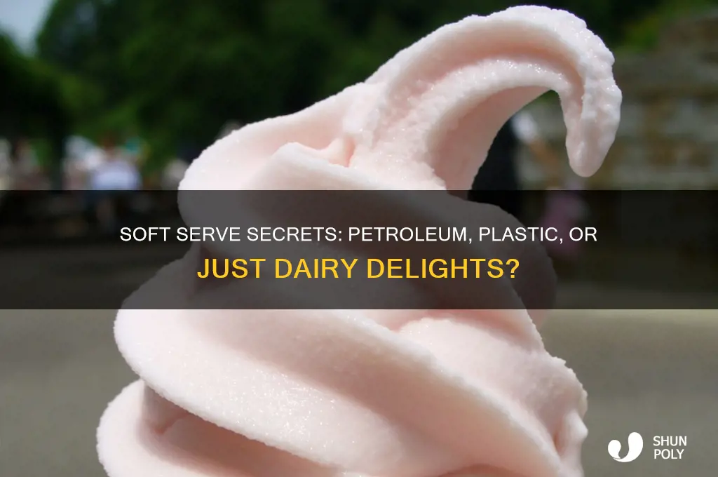 is soft serve ice cream made from petroleum and plastic