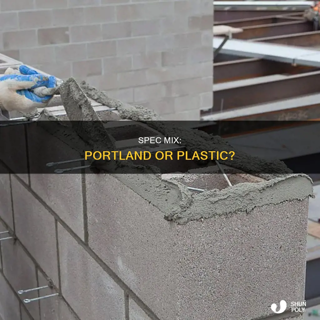 is spec mix portland or plastic