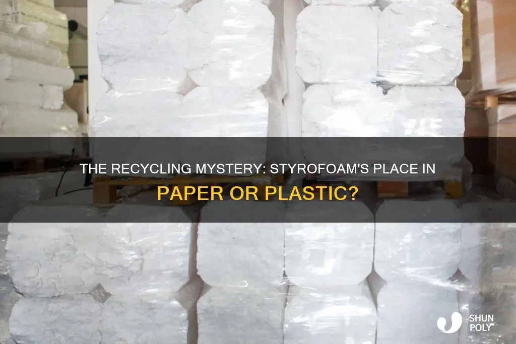is styrofoam recycled with paper or plastic