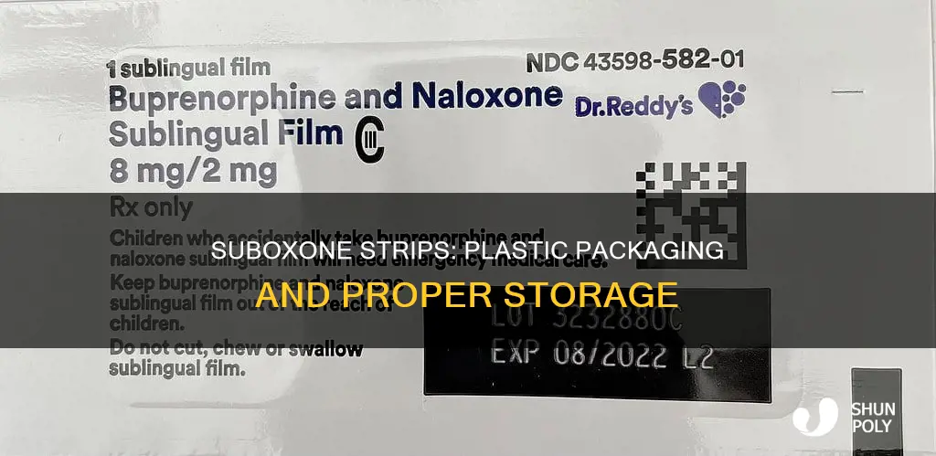 is suboxone a strip in plastic packaging