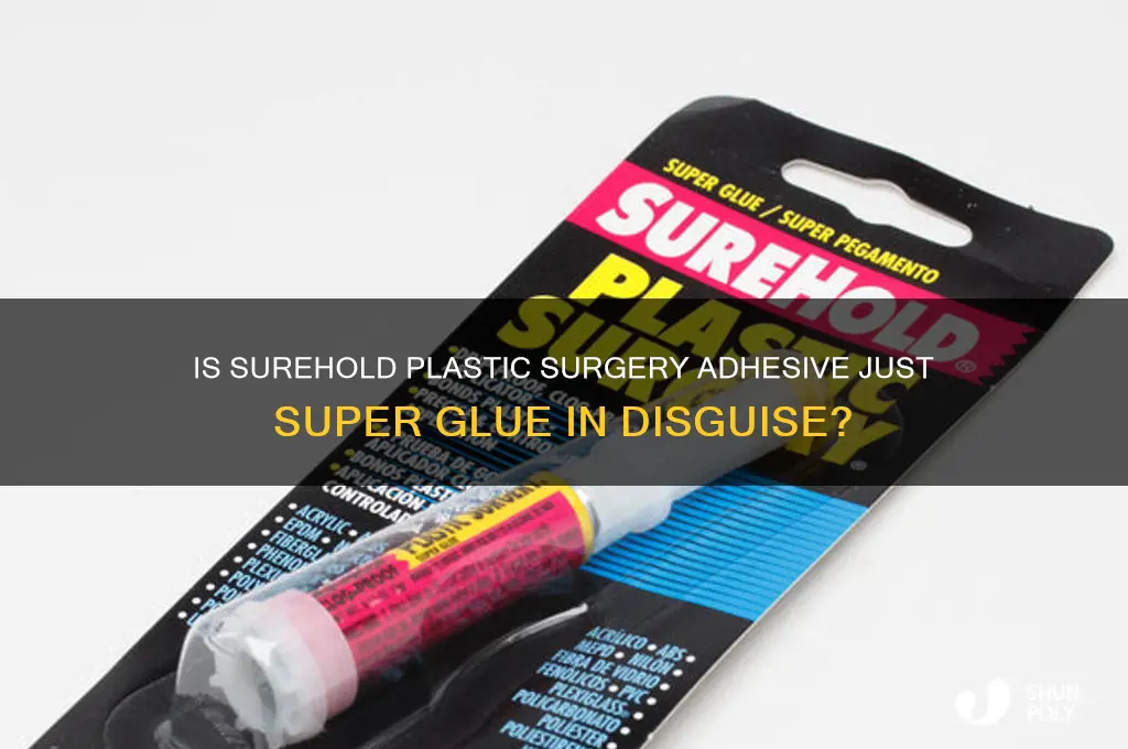 is surehold plastic surgery just superglue