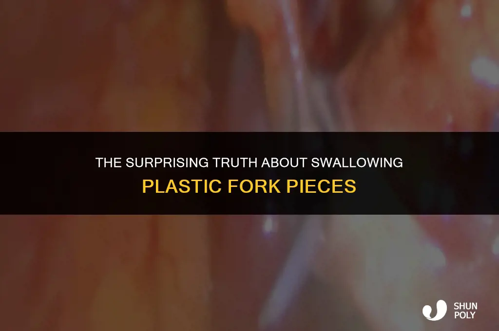 is swallowing a small piece of plastic fork dangerous