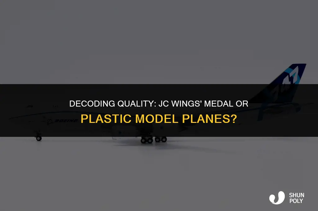 is the brand jc wings medal or plastic model planes