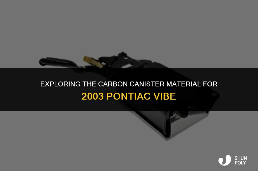 is the carbon canister for 2003 pontiac vibe plastic