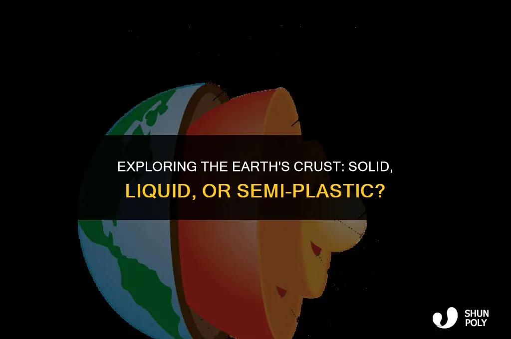 is the crust solid liquid or semi plastic