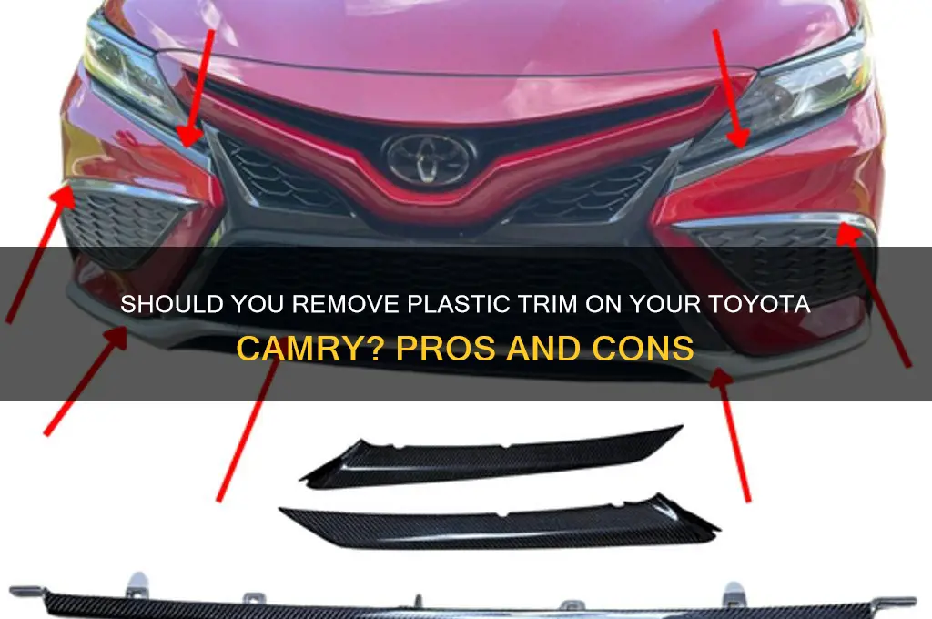 is the plastic to be removed on toyota camry