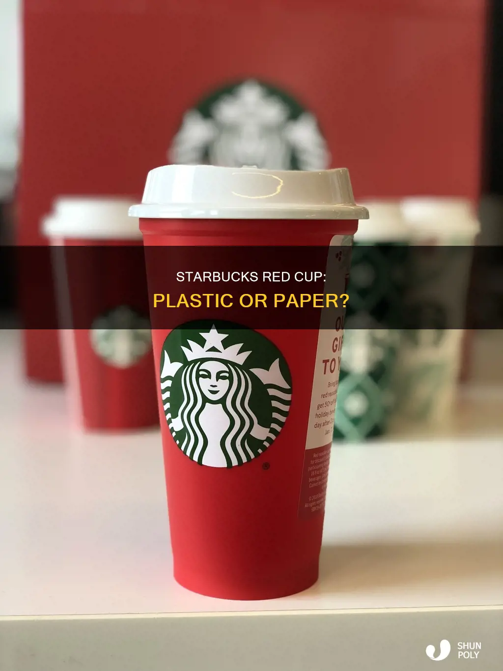 is the starbucks red cup plastic