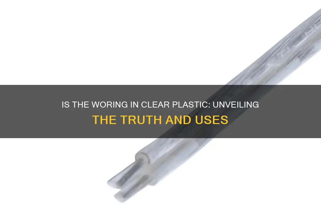 is the woring in clear plastic