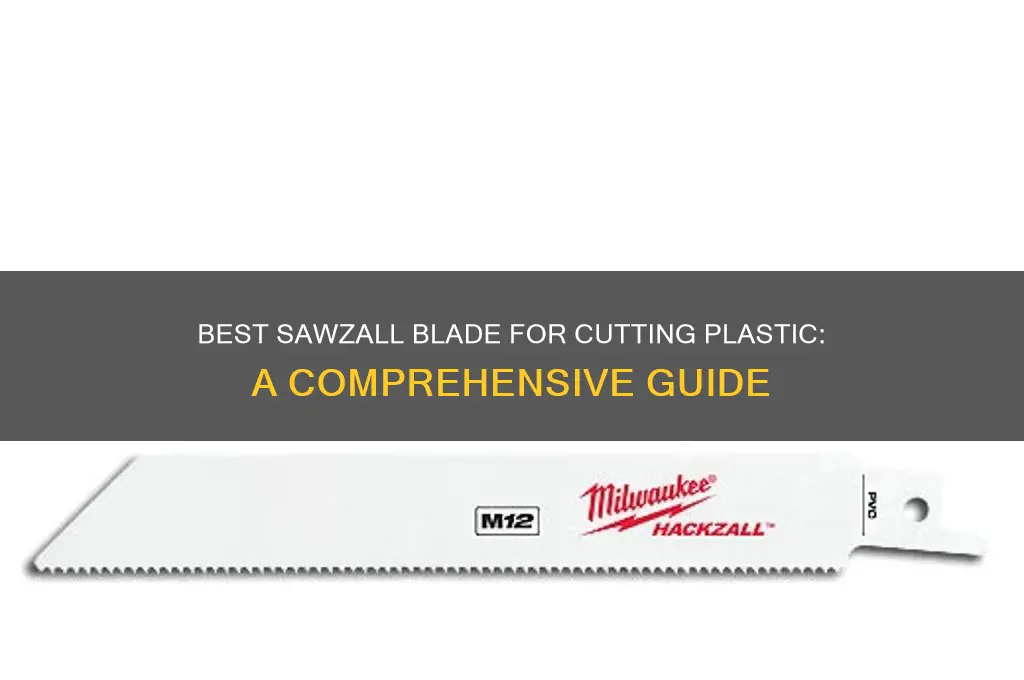 is there a blade for a sawzall to cut plastic