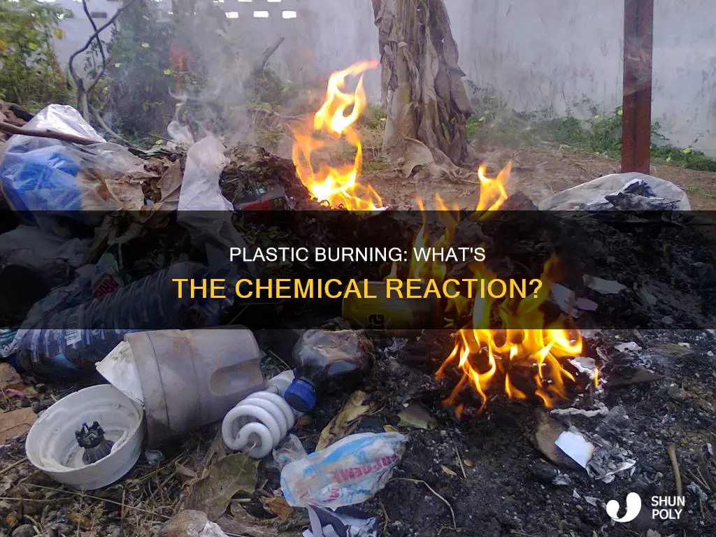 is there a reaction when burning plastics