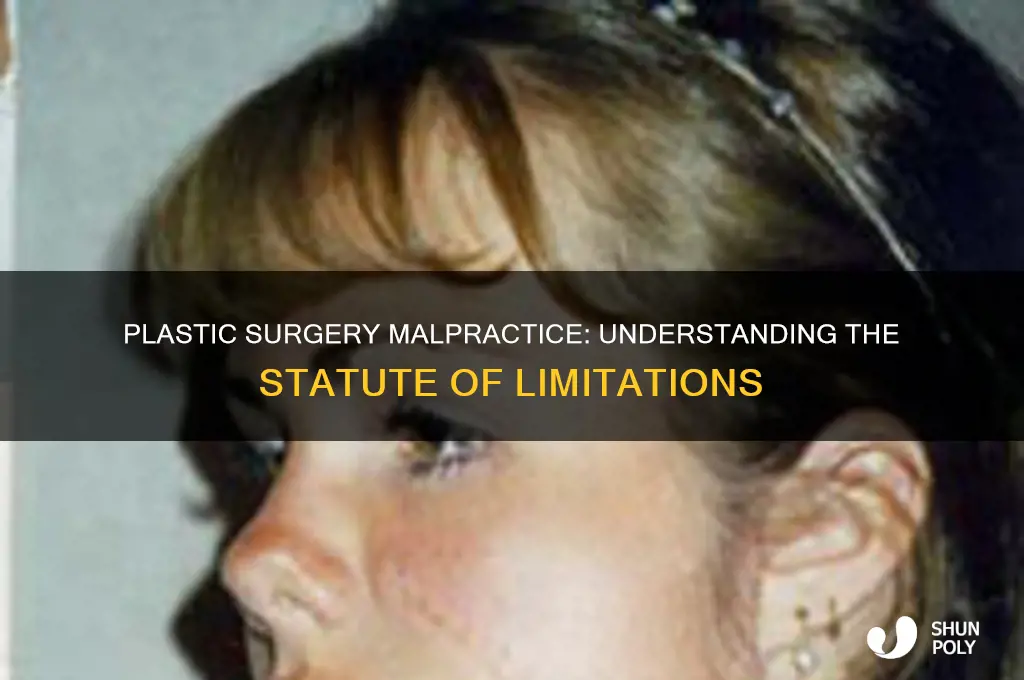 is there a statute of limitations of plastic surgery malpractice