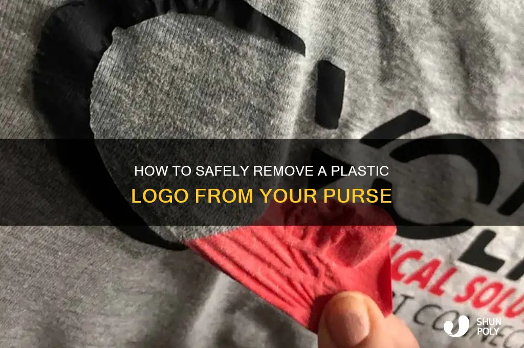 is there a way to remove plastic logo from purse