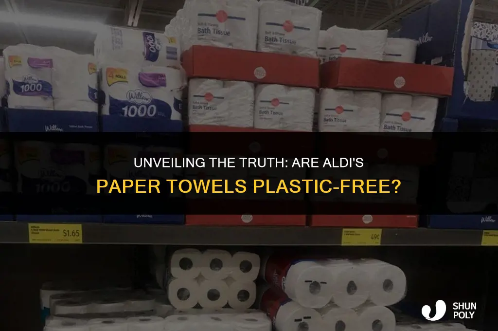 is there plastic in aldi brand paper towels