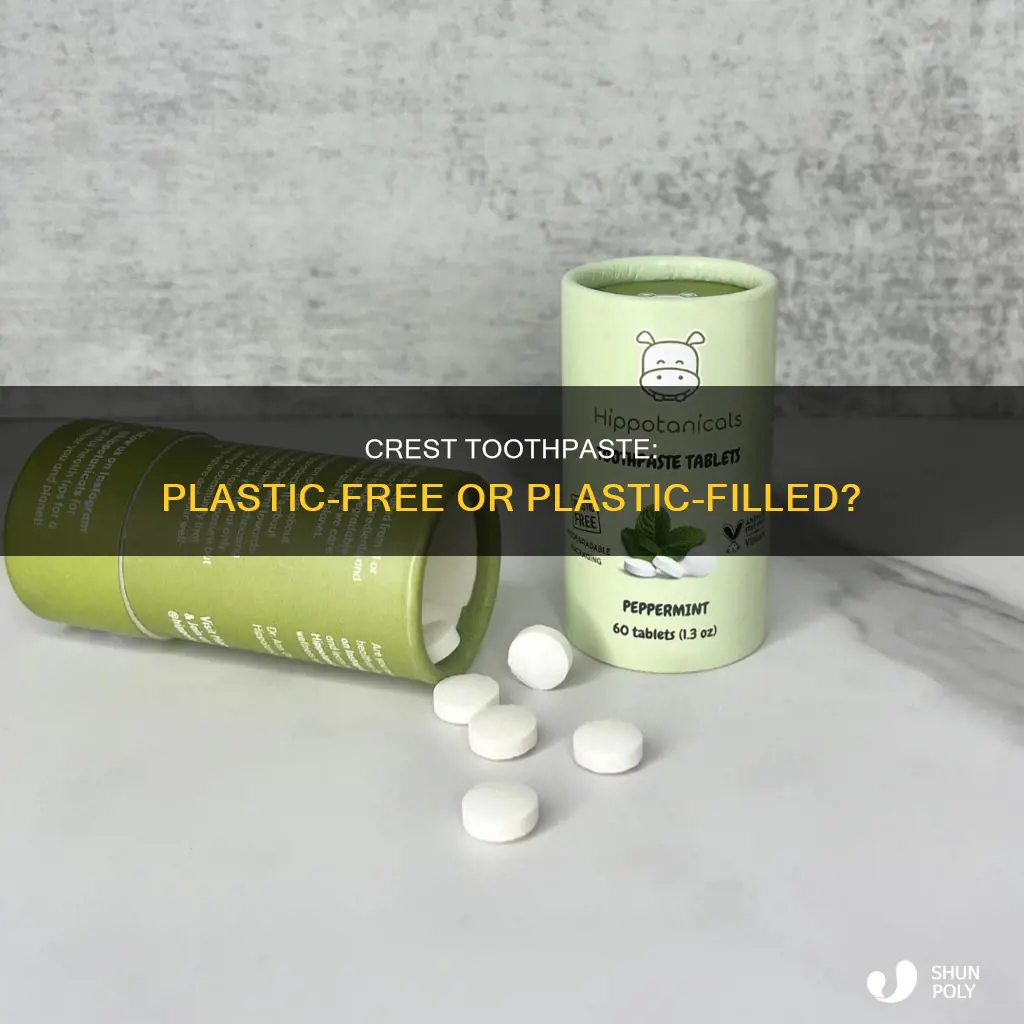 is there plastic in crest toothpaste