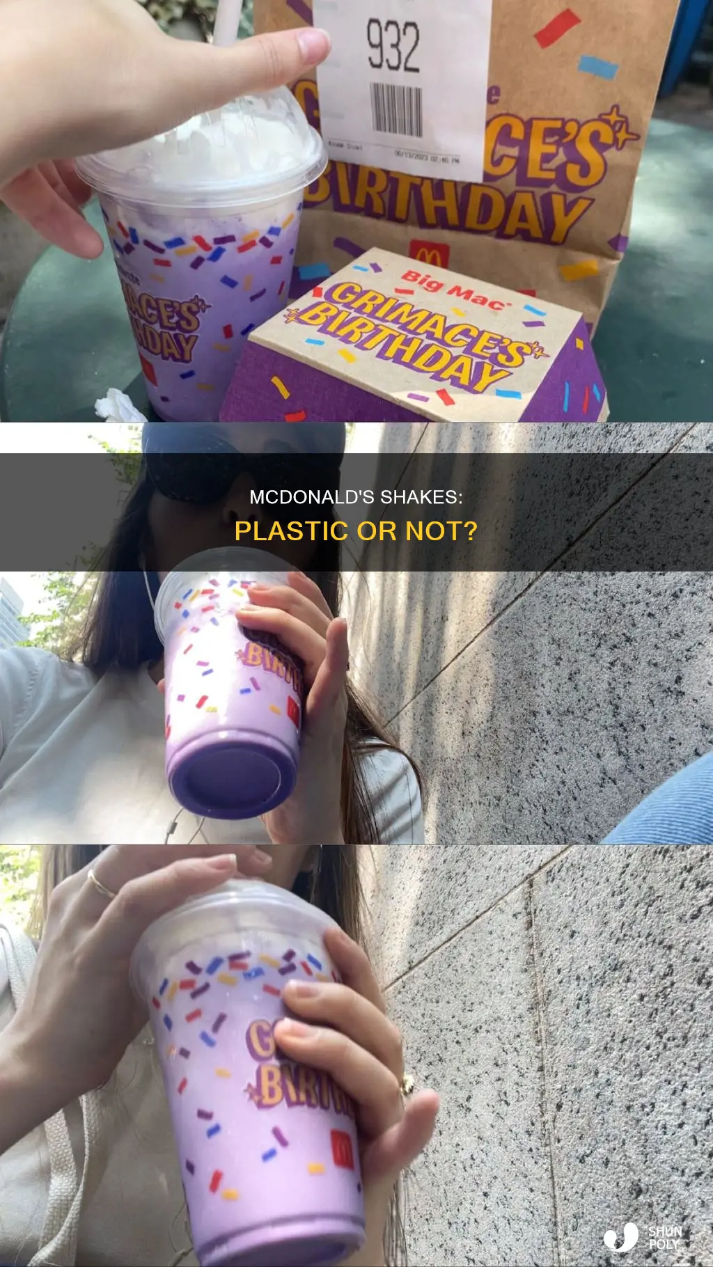 is there plastic in mcdonald