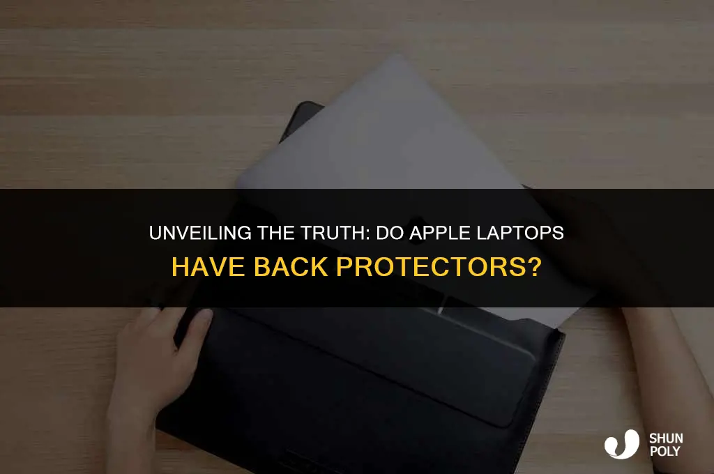 is there plastic protector on back of apple laptop
