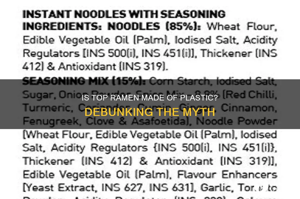 is top ramen made of plastic