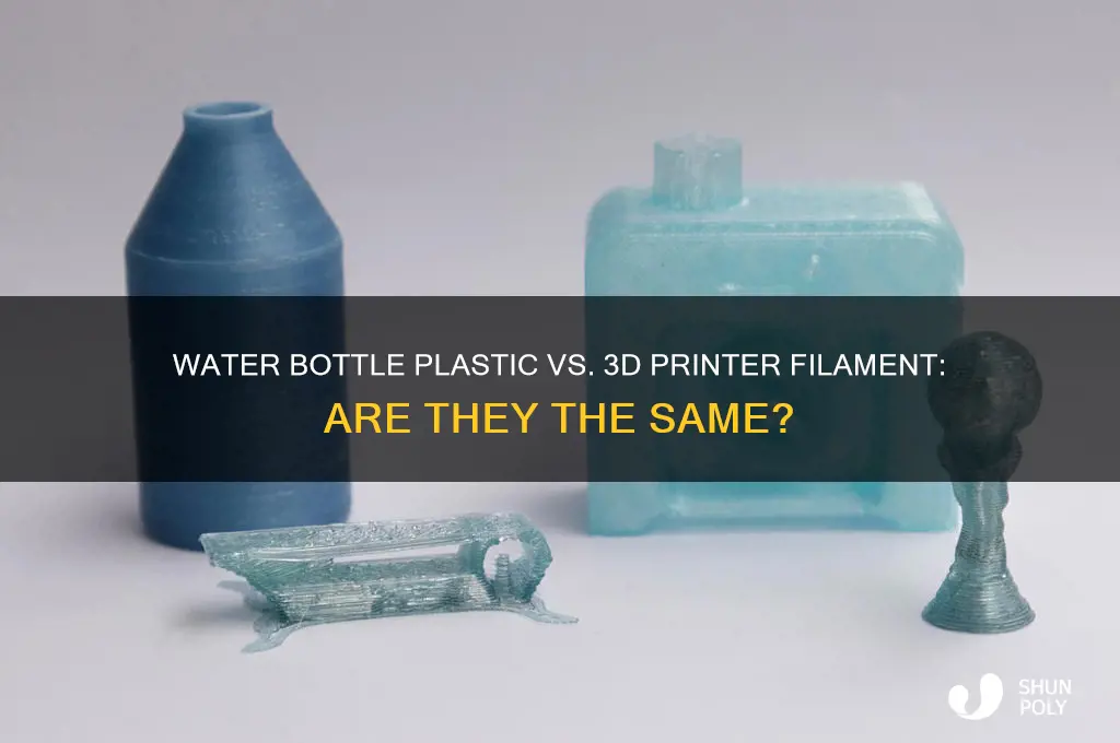 is water bottle plastic the same as 3d printer plastic
