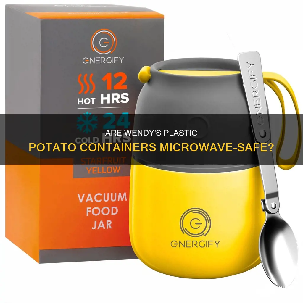 is wendys plastic potato container microwavable