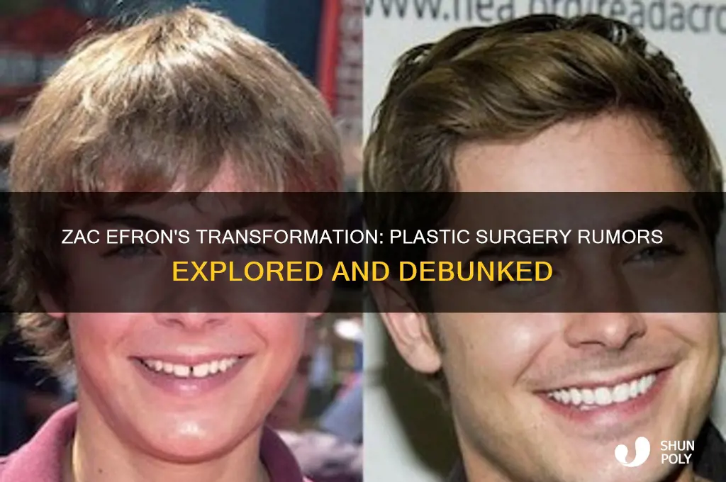 is zac efron had plastic surgery
