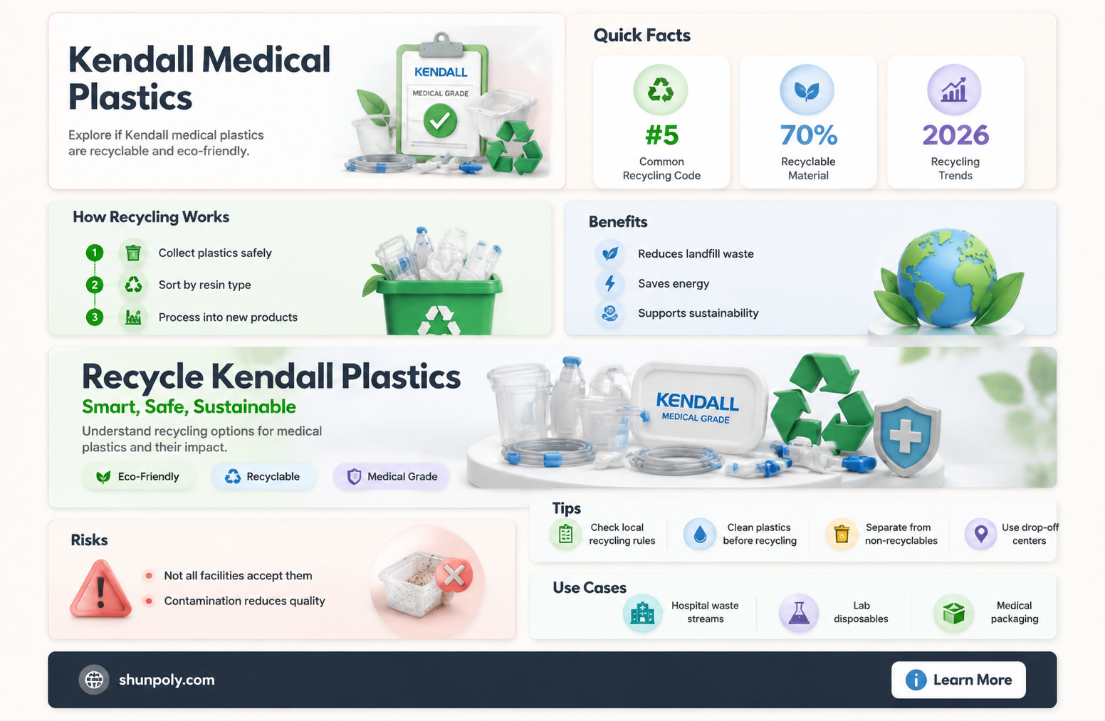 are kendall medical plastics recyclable