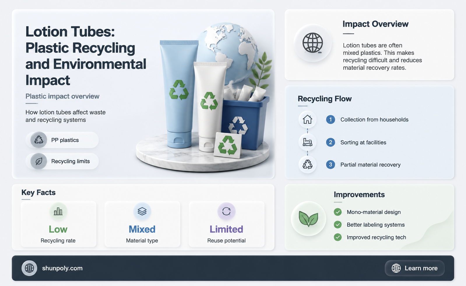 are plastic lotion tubes recyclable