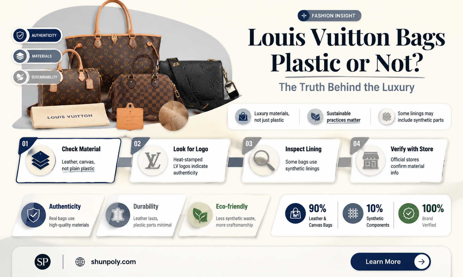 are louis vuitton bags made of plastic