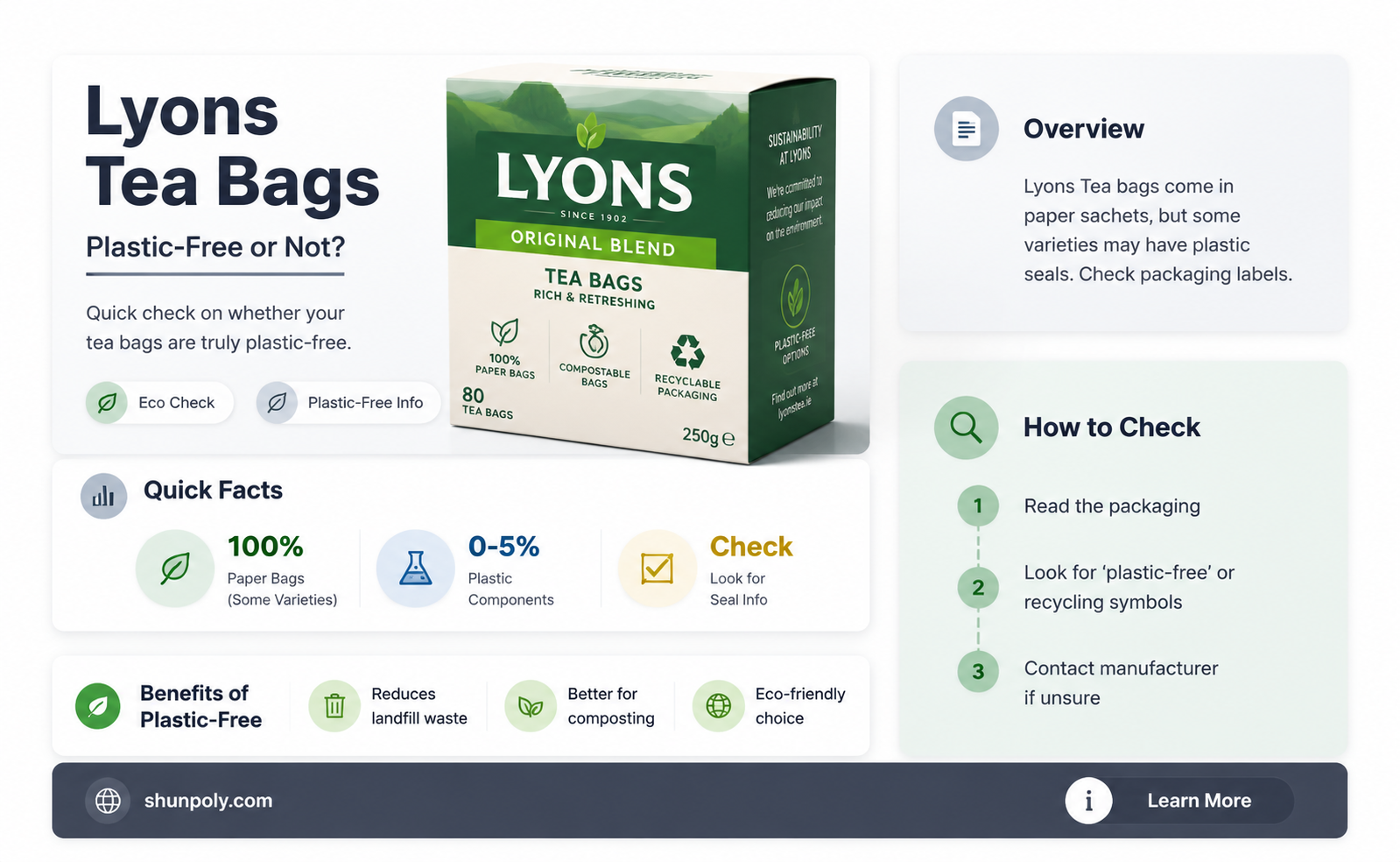 are lyons tea bags plastic free