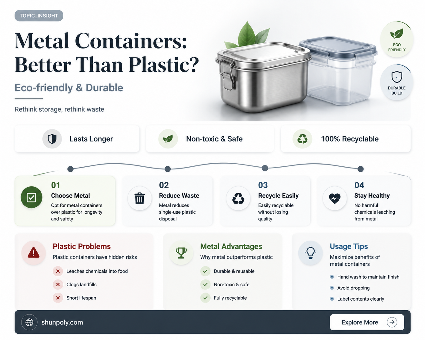 are metal containers better than plastic