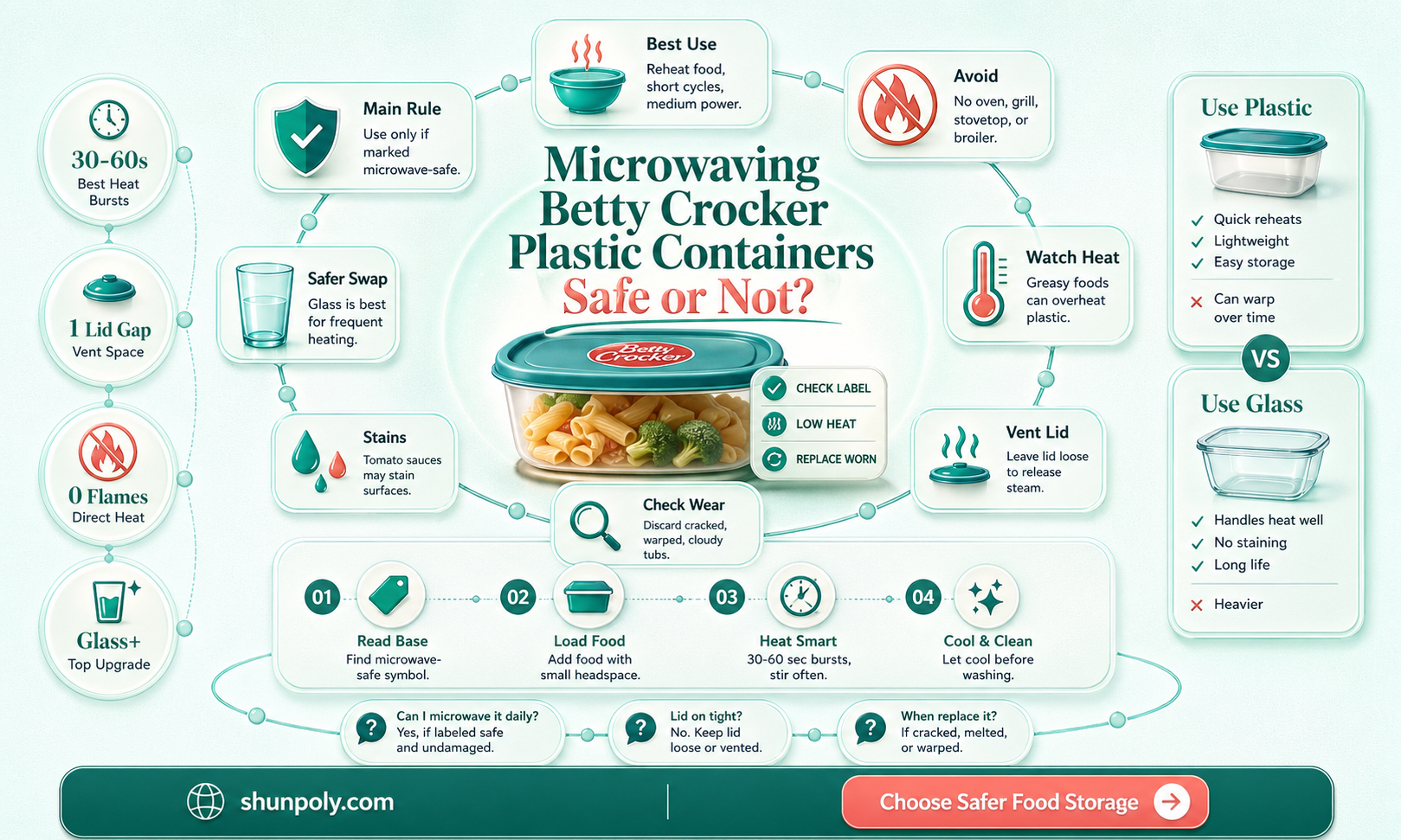 are betty crocker plastic containers microwavable