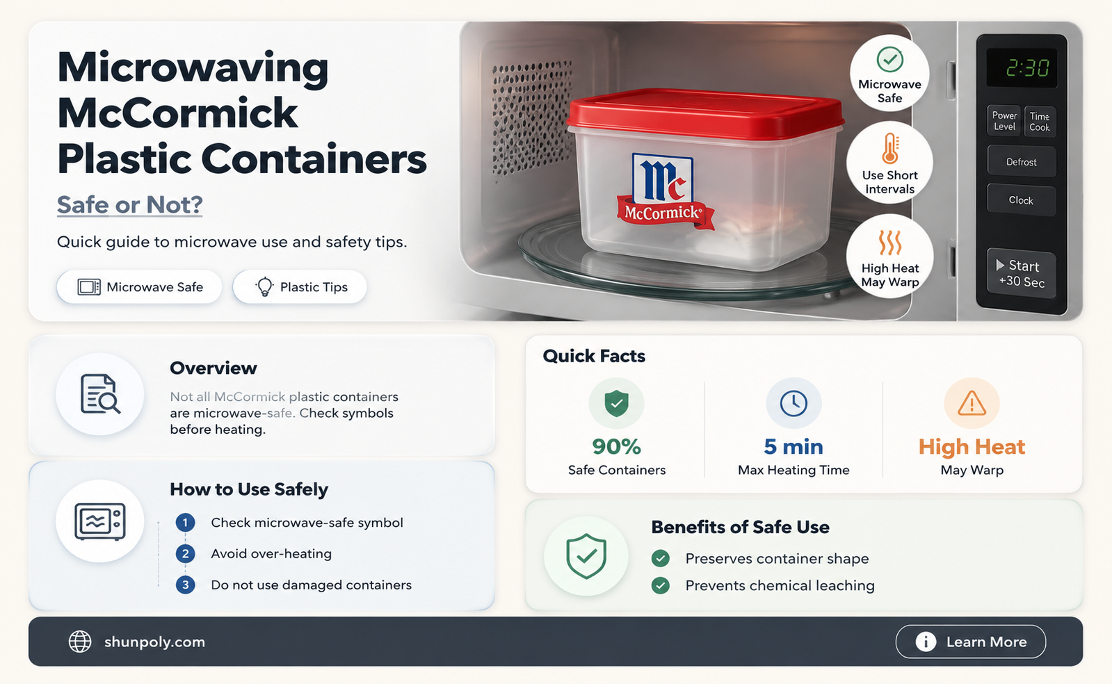 are mccormick plastic containers microwave safe
