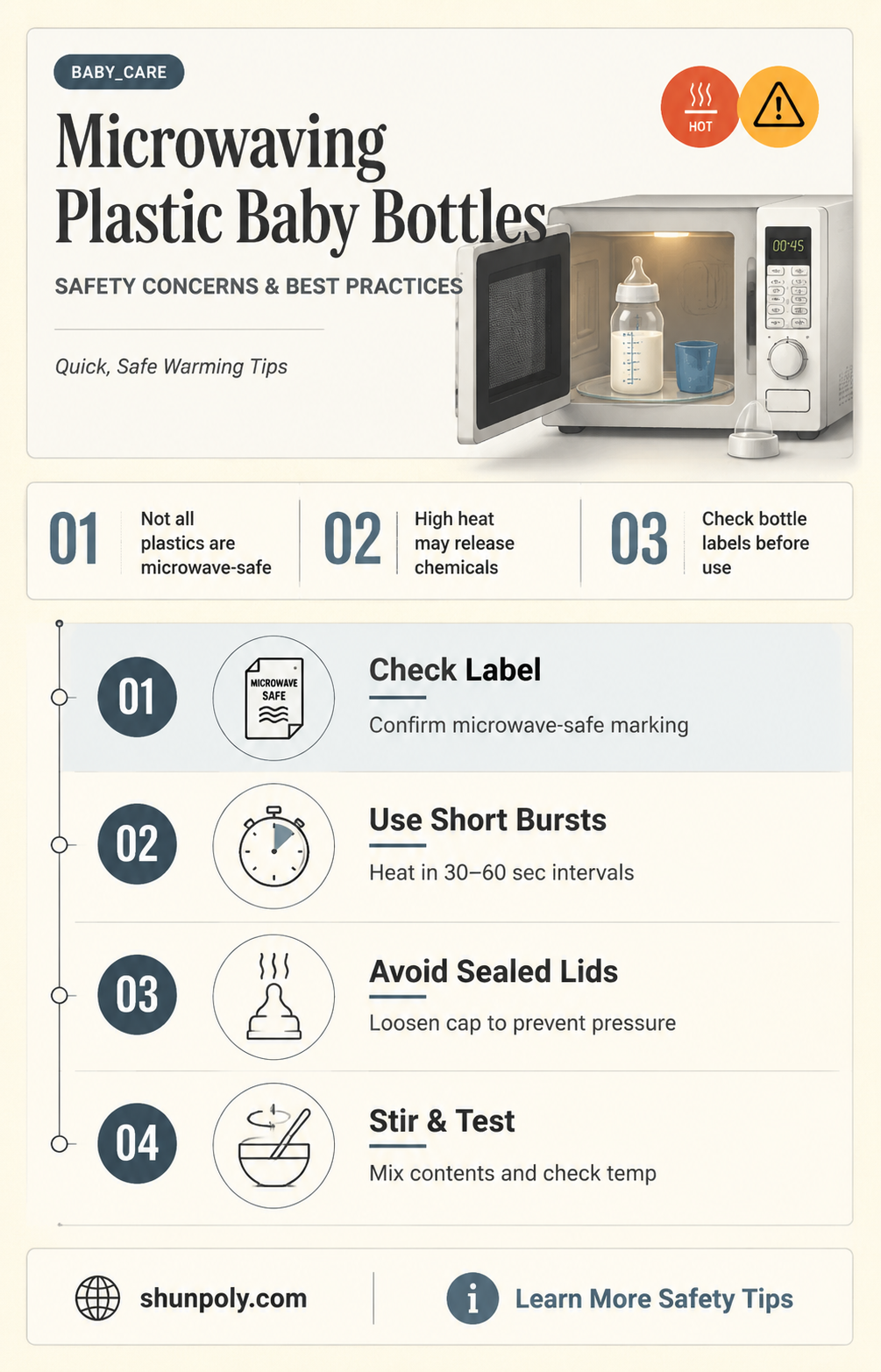 are plastic baby bottles microwave safe