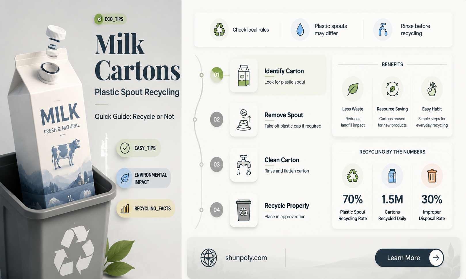 are milk cartons with plastic spouts recyclable
