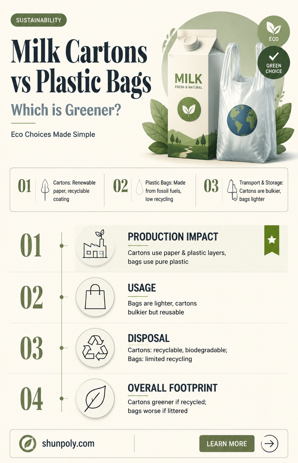 are milk cartons better than plastic bags