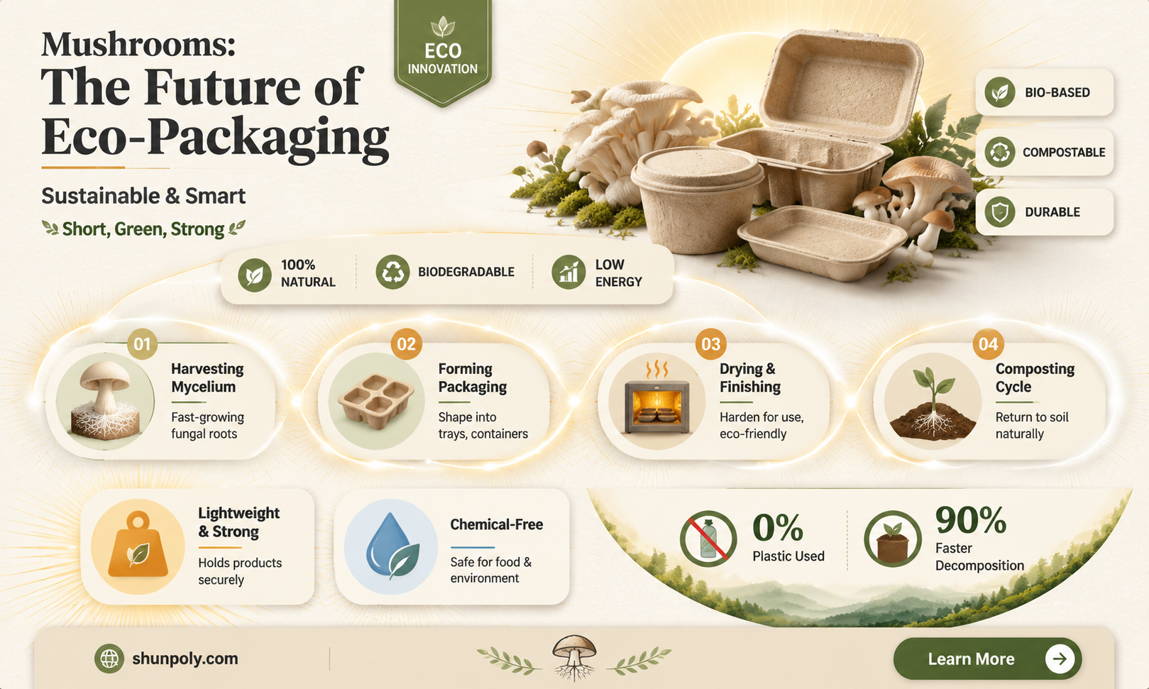 are mushrooms able to replace plastic