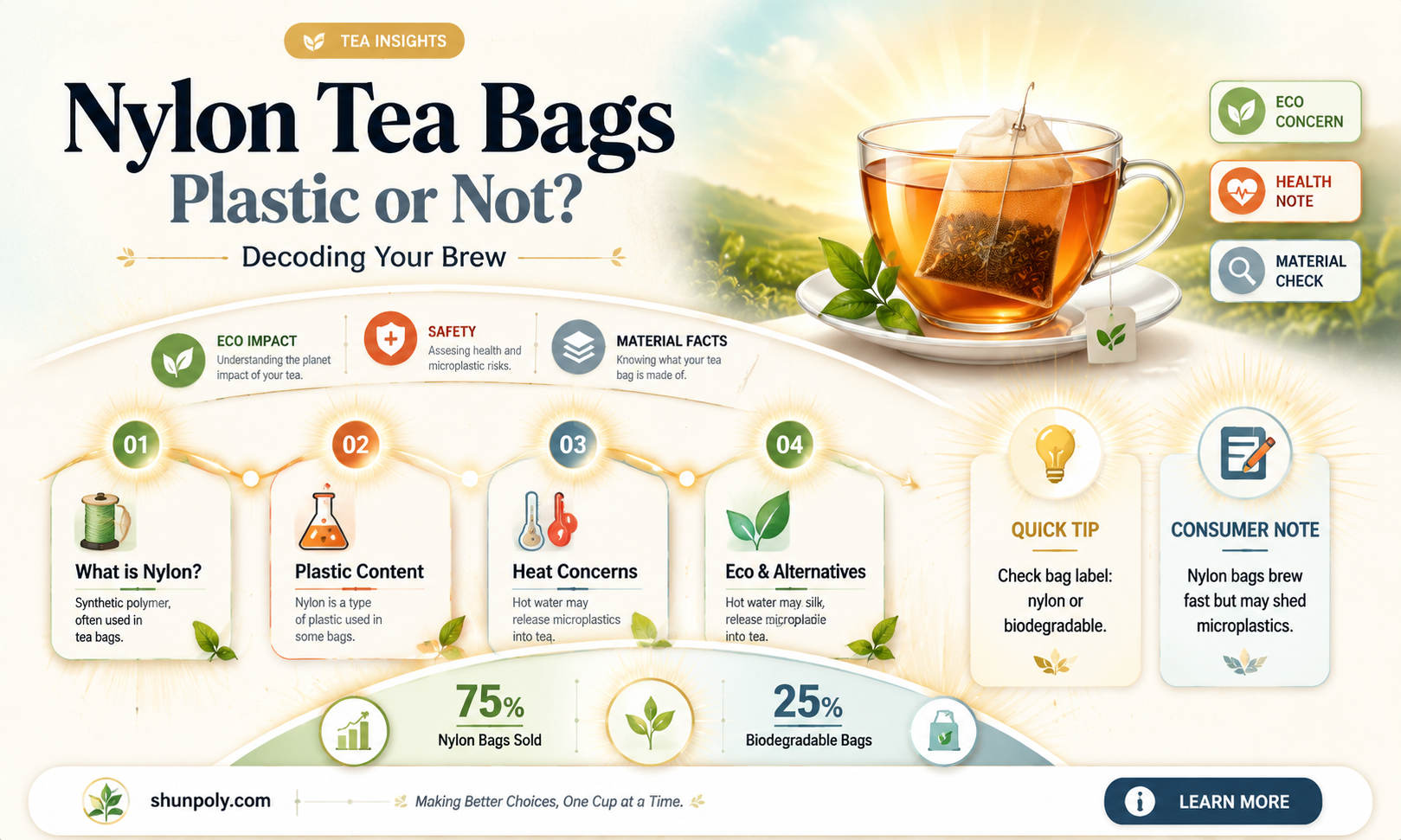are nylon tea bags plastic