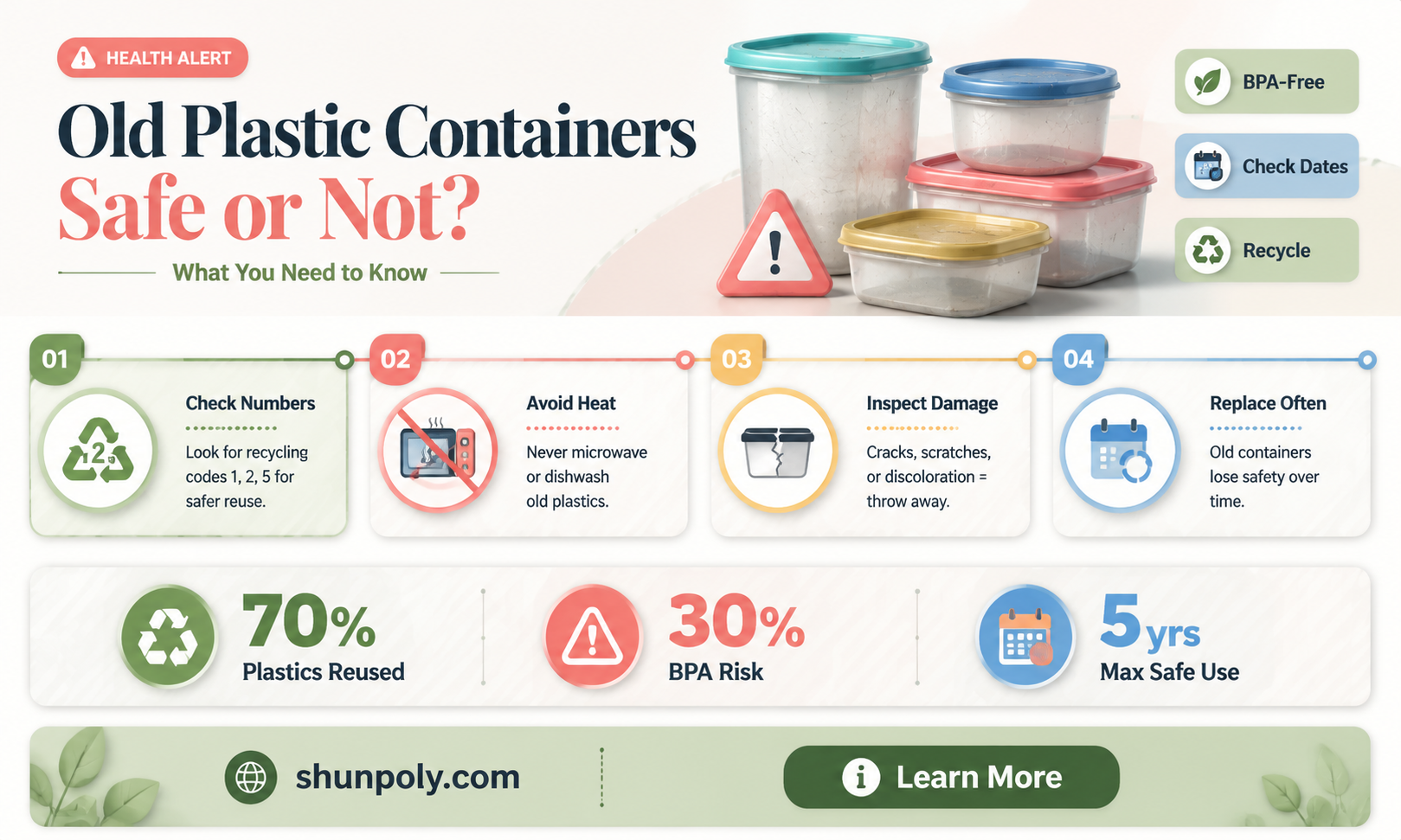 are old plastic containers safe