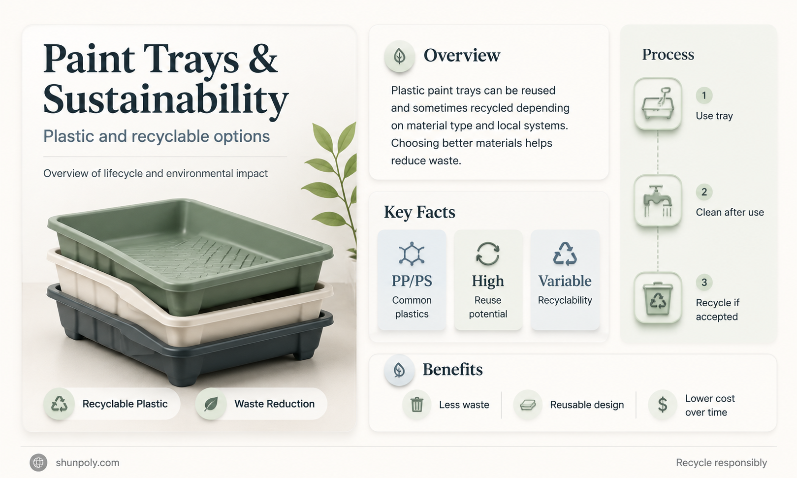 are plastic paint trays recyclable