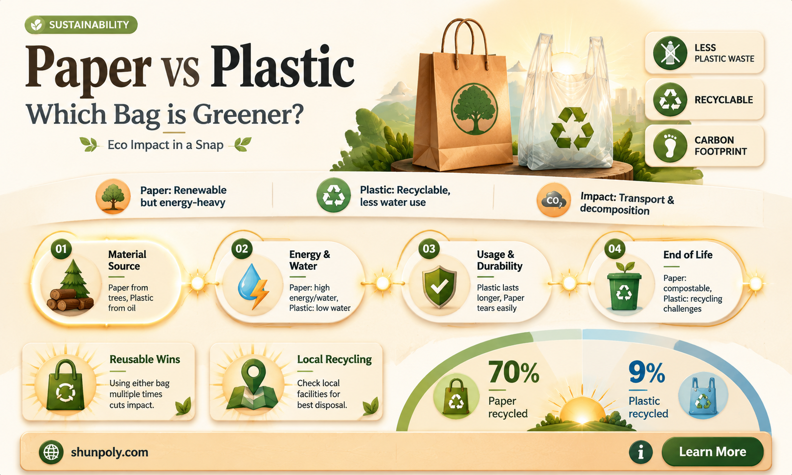 are paper bags better for the environment than plastic